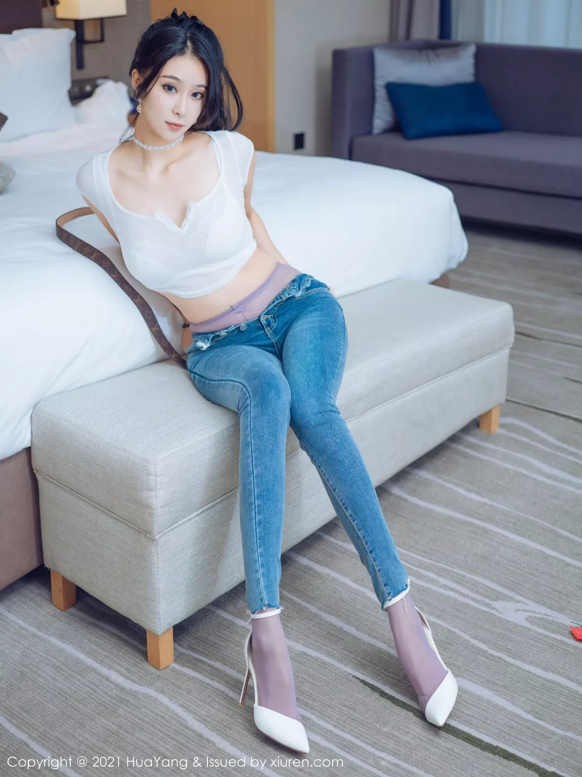 [HuaYang花漾]第405期蓝夏写真 [56P]-003